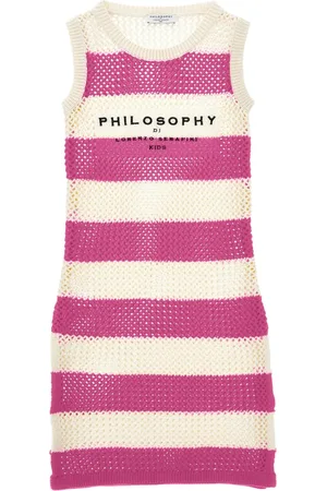 PHILOSOPHY DI LORENZO SERAFINI Robe en maille à rayures