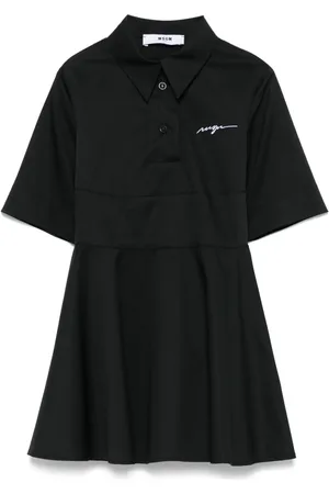 Msgm Robe à logo brodé