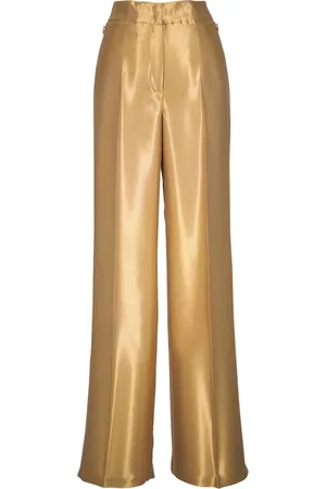AKRIS Pantalon Flor Gold à coupe ample