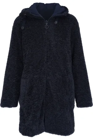 AKRIS Manteau en fourrure artificielle à capuche