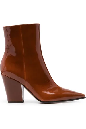 Gianvito Rossi Bottines à fini verni 90 mm
