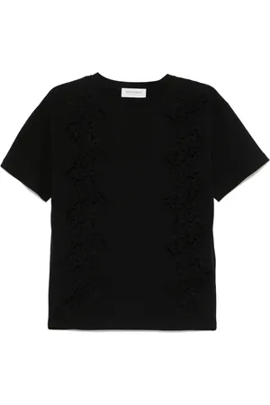 Ermanno Firenze T-shirt à empiècements en dentelle