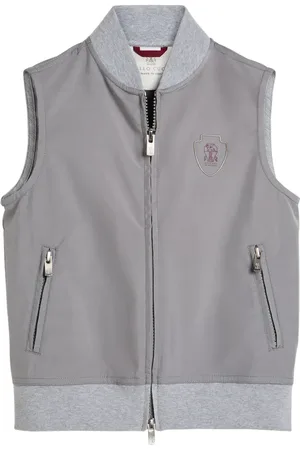 Brunello Cucinelli Veston à fermeture zippée