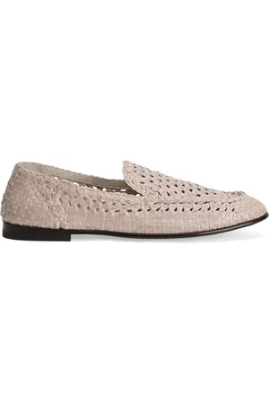 Dolce & Gabbana Mocassins en cuir tressé à boucles