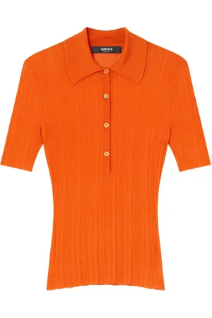 VERSACE Polo en maille à design nervuré