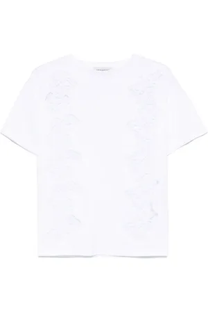 Ermanno Firenze T-shirt à empiècements en dentelle