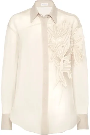 Brunello Cucinelli Chemise à appliqué Flora
