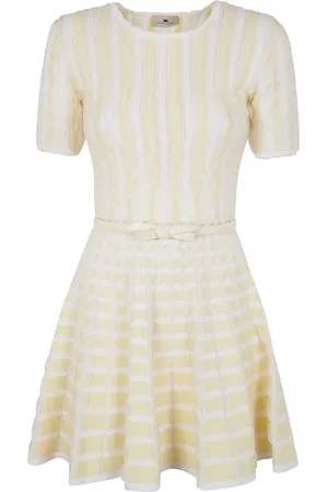 Elisabetta Franchi Robe en maille à rayures