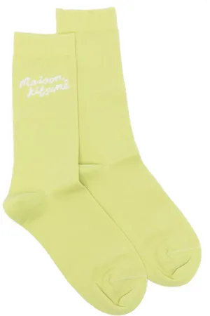 Maison Kitsuné Chaussettes à motif manuscrit