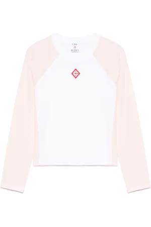 Casablanca T-shirt crop à logo losange