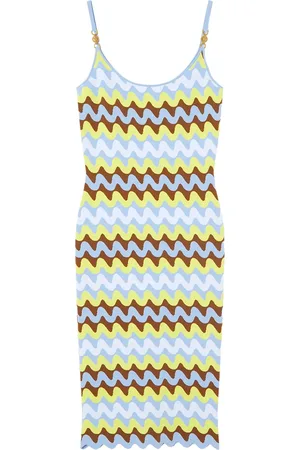 VERSACE Robe mi-longue Wave en jacquard