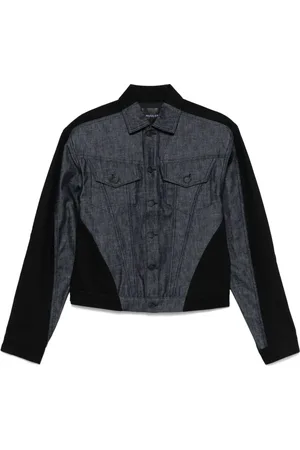 MUGLER Veste en jean à design bicolore