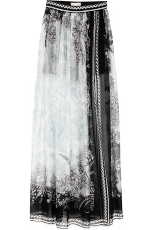 Elie saab Jupe longue imprimée en chiffon