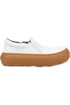 Moschino Baskets en cuir à logo embossé
