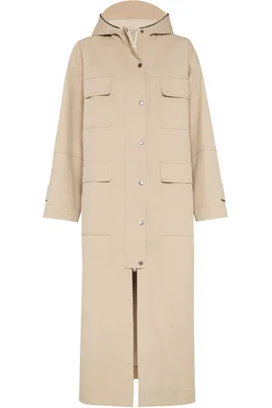 Brunello Cucinelli Imperméable en coton mélangé