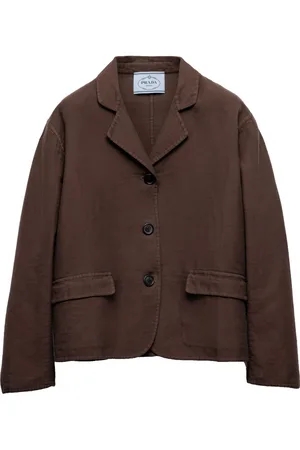 Prada Veste en coton à simple boutonnage