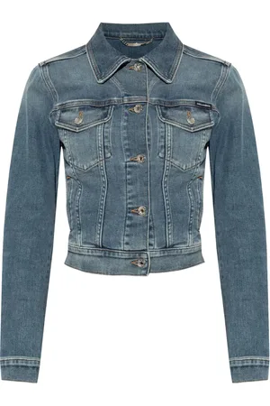 Dolce & Gabbana Veste en jean à plaque logo