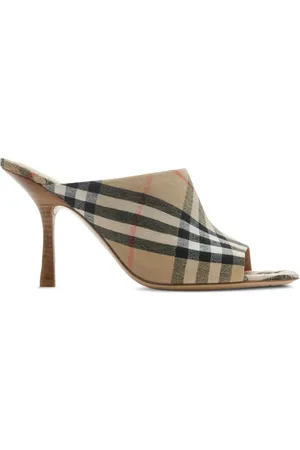 Burberry Mules Check Mews 90 mm