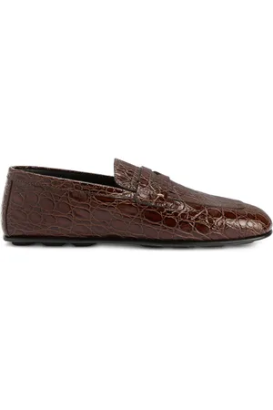 Giuseppe Zanotti Mocassins à effet peau de crocodile
