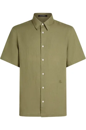 Karl Lagerfeld Chemise en lin à manches courtes