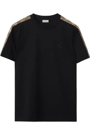 Burberry T-shirt en coton à bords à carreaux
