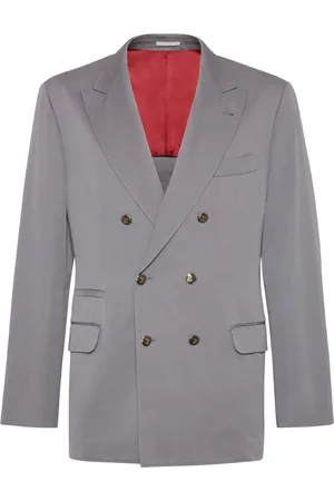 Brunello Cucinelli Blazer Gabardine en cachemire mélangé