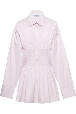 Prada Chemise en popeline à taille froncée