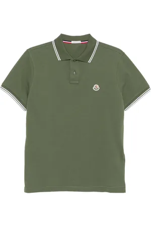 Moncler Polo en coton à patch logo