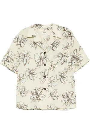 SYSTEM Chemise bowling à fleurs imprimées