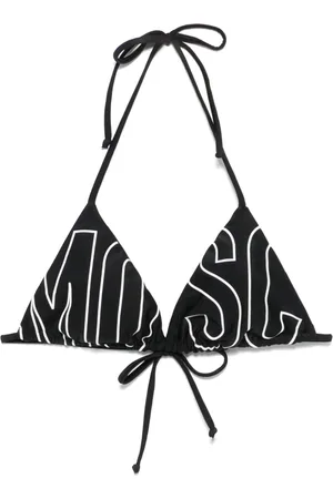 Moschino Haut de bikini à logo imprimé