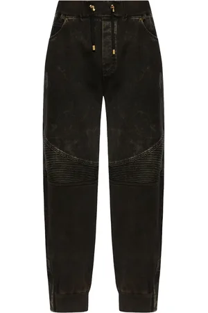 Balmain Pantalon en coton à coupe droite