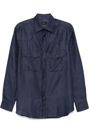 BRIONI T-shirt en tissu flammé