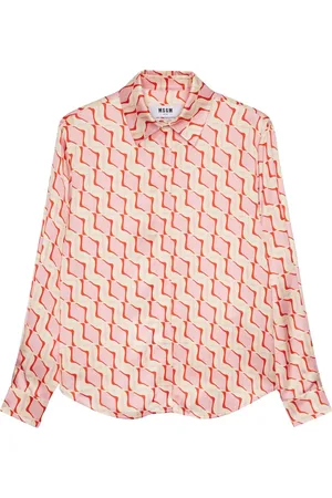 Msgm Chemise imprimée à détail noué