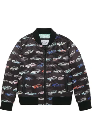 Philipp Plein Veste bomber Cars Racing en satin