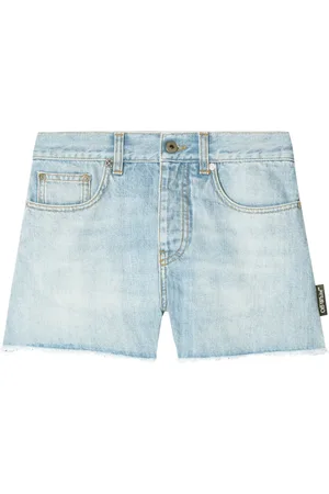 OFF-WHITE Short en jean à bords francs