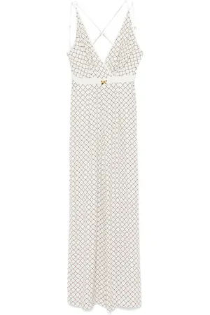 Elisabetta Franchi Combinaison imprimée à taille nouée
