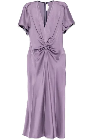 Victoria Beckham Robe en satin à coupe longue