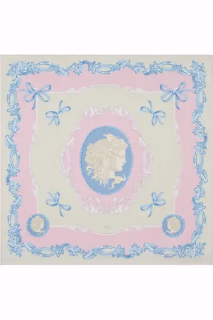 VERSACE Grand foulard Cameo en soie