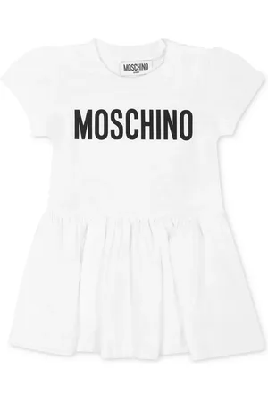 Moschino Robe en coton à logo imprimé