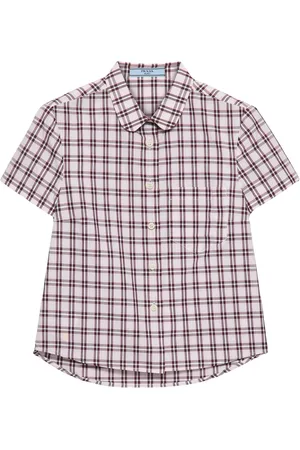 Prada Chemise en coton à carreaux