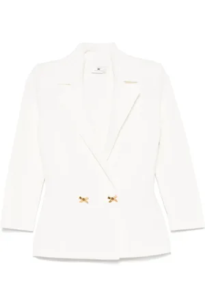 Elisabetta Franchi Blazer à nœud orné de pierres