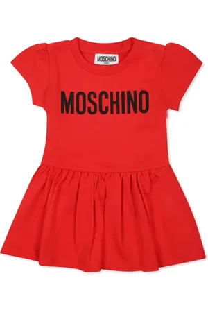 Moschino Robe en coton à logo imprimé
