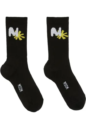 Msgm Chaussettes à logo brodé