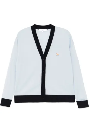 Maison Kitsuné Cardigan bicolore à patch Baby Fox