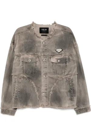 FIVE CM Veste en jean à patch logo