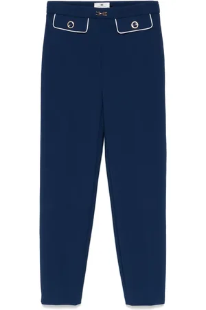 Elisabetta Franchi Pantalon en crêpe à détail de mors