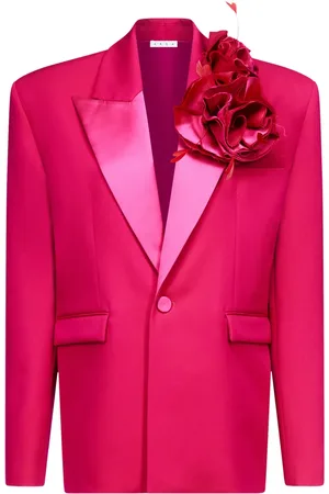 AREA Blazer oversize Flower Corsage