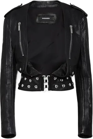 Dsquared2 Veste crop en cuir