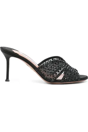 Aquazzura Mules Crystal Lover 75 mm