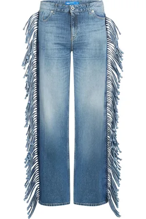 Karl Lagerfeld Jean droit à franges